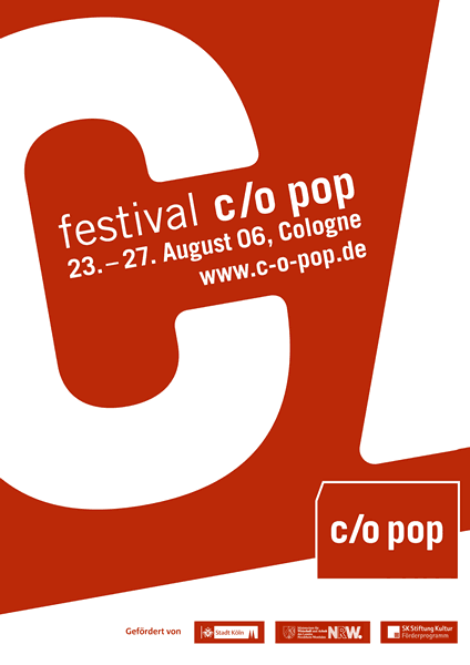 Plakat der „affair c/o pop“ - www.c-o-pop.de